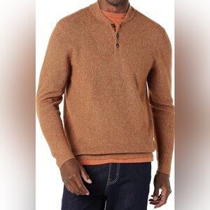 Amazon Essentials Men's Long-Sleeve Soft Touch Henley Sweater size M. NWT